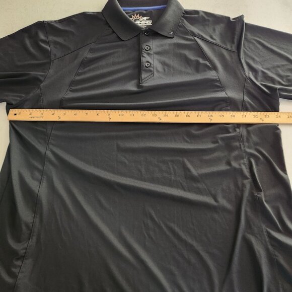 Ax Ahead Polo Shirt Sun Protection Short Sleeve Casual Black Mens Large - Picture 9 of 10